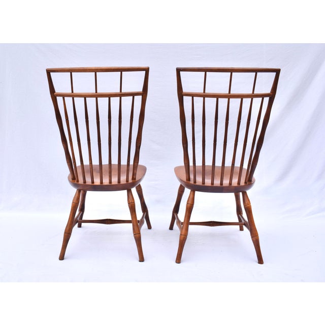 Wood Nichols & Stone Birdcage Windsor Dining Chairs For Sale - Image 7 of 9
