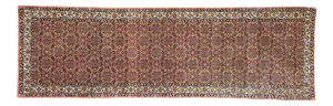 Vintage Persian Bijar Hallway Runner - 03'00 X 09'04