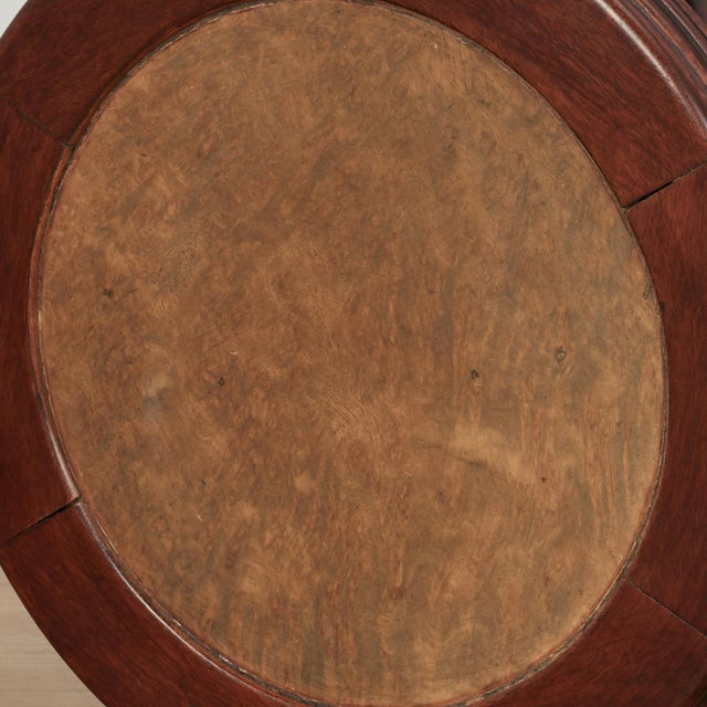 Pair of Vintage Chinese Carved Wood Garden Seats or Stands For Sale - Image 13 of 14