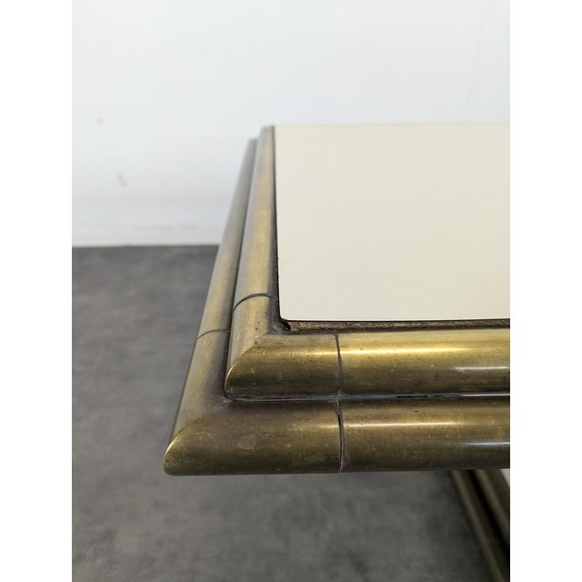Brass Tubing and Laminate Coffee Table, 1980s For Sale - Image 4 of 6
