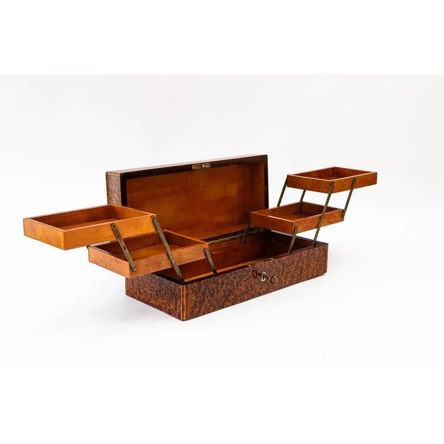 Maple Cigars and Cigarettes Box with Inlay on Edges, 1920s For Sale - Image 10 of 14