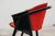 Black Lacquered Wood Chairs with Red Fabric Seats from Pozzi & Verga, 1970s, Set of 4 For Sale - Image 9 of 13