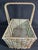 Antique American Primitive Painted Splint Gathering Basket With Solid Wood Bottom And Verdigris Patina This exceptional...
