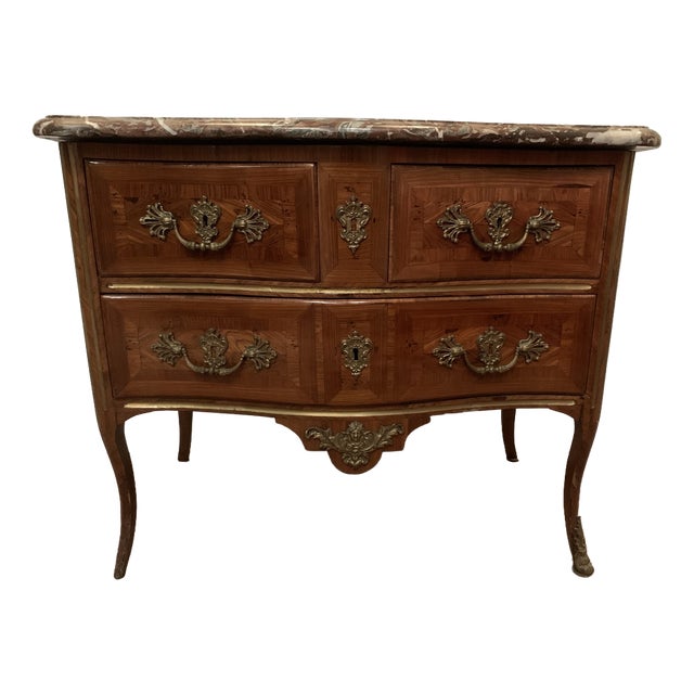 Louis XV Commode with Curved Front, 1700s For Sale