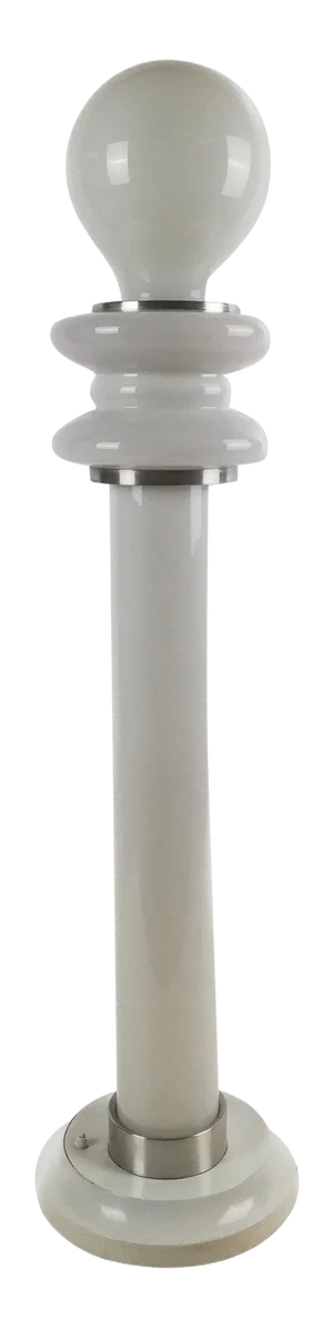 Space Age White Opaline Floor Lamp, Italy, 1970s