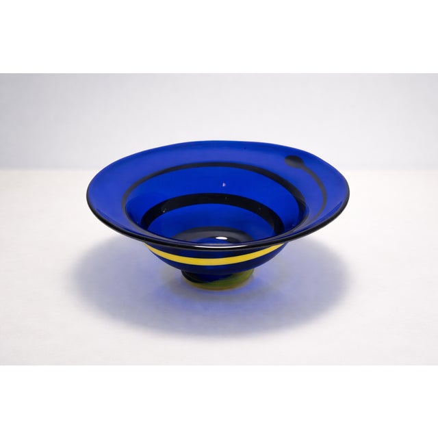 Blue Art Glass Bowl, 1960s For Sale - Image 6 of 6