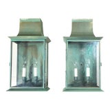 Antique Lantern, Vintage Metal Design, Good Condition, Unique Lighting For Sale