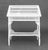 Vintage White Wicker Desk, with partial galleried writing service above undertier. 38.5" H x 33.5" W x 22" D. Provenance:...