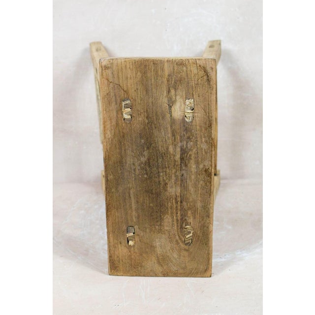 Rustic Vintage Rustic Stool in Elm For Sale - Image 3 of 5