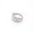 Vintage Platinum Three-Row Band With Round & Baguette Diamonds - Size 4.5 For Sale - Image 4 of 9