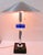 Hivo Van Teal Mid-Century Modern Lucite, Chrome and Brushed Aluminum Twin Socket Table Lamp Van Teal circa 1970, this...
