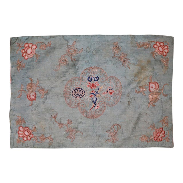 Chinese Silk Embroidery Panel rug no. j5120 For Sale