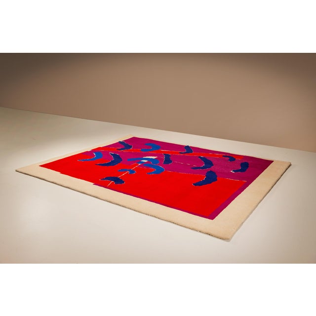 Postmodern Large Wall Tapestry by Anneke Van Der Heijden, 1980s For Sale - Image 3 of 14