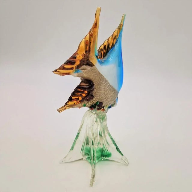 Turquoise Italian Murano Fish on Base from Made Murano Glass, 1960s For Sale - Image 8 of 9