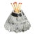 Lovely Victorian Antique Cut Crystal English Sterling Silver Match Holder Home Decor Tobacciana For Sale
