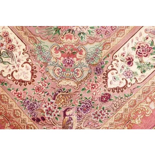 Hand-Knotted Ghom Rug in Fine Silk For Sale - Image 6 of 11