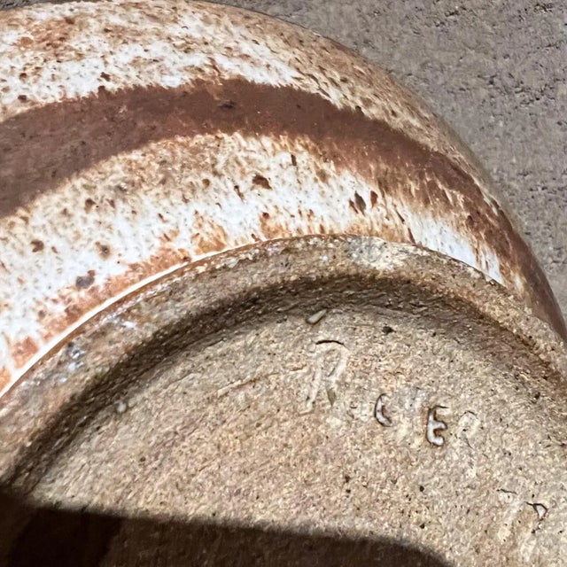 Mid-Century Modern Pottery Bowl, Brown, Signed, 10.25" Diameter, 1970s For Sale In San Diego - Image 6 of 10