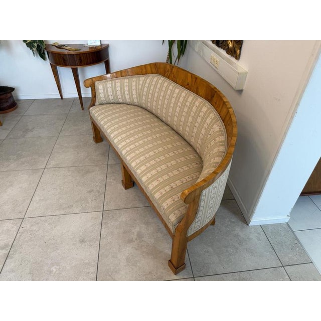 Biedermeier Sofa in Pine Veneer For Sale - Image 6 of 18