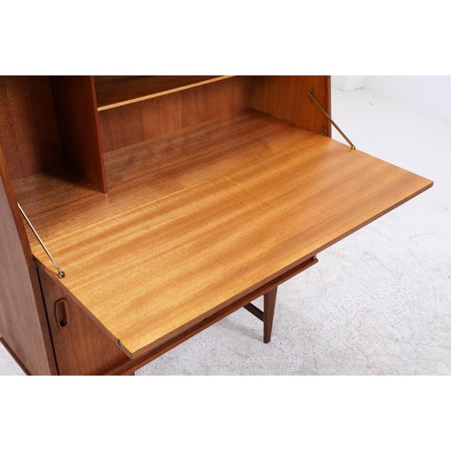 Vintage Teak Cabinet with Secretary and Sliding Doors For Sale - Image 10 of 16
