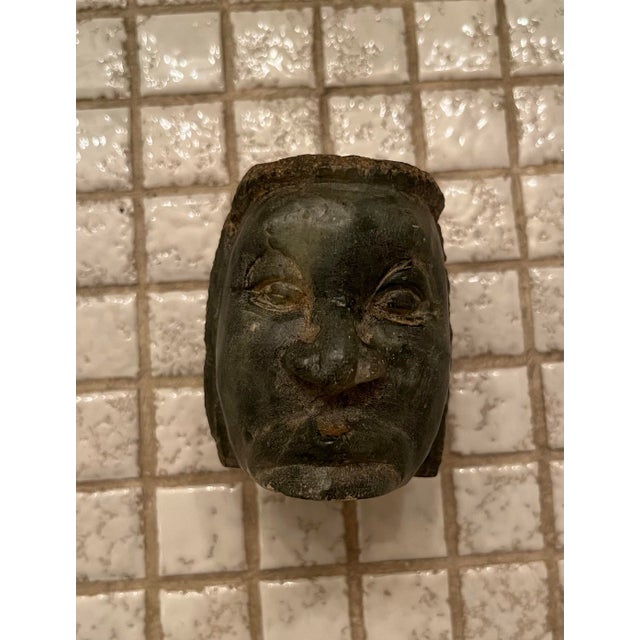 Authentic Antique African Sculpture - Green Soapstone - Unique Small Size For Sale - Image 10 of 11