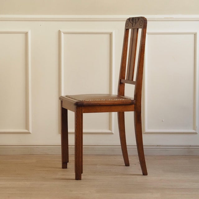 Art Nouveau Oak Chairs, 1890s, Set of 6 For Sale - Image 14 of 17