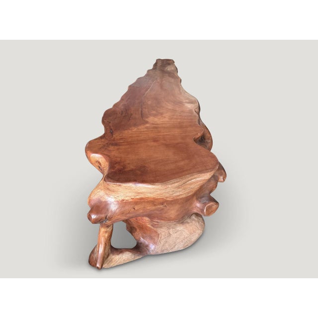 Andrianna Shamaris Monumental Mahogany Wood Sculptural Console Table For Sale In New York - Image 6 of 6