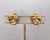 Mid-Century Modern Vintage 1960s Signed Napier Goldtone Faux-Pearl Pansy Clip Earrings-2 Pieces For Sale - Image 3 of 7