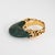 1970s 70s Vintage Malachite Brutalist Ring High Dome Sz 6.5 14k Yellow Gold Jewelry For Sale - Image 5 of 8