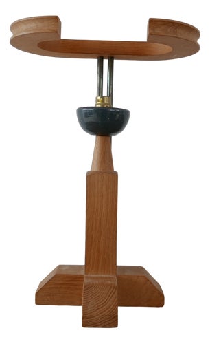 Mid-Century French Oak and Ceramic Table Lamps by Guillerme Et Chambron, 1960s