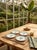 Emerald Anthropologie X Fern & Co. "Tarlenare" Palm Tree Salad Plates - Set of 4 For Sale - Image 8 of 11