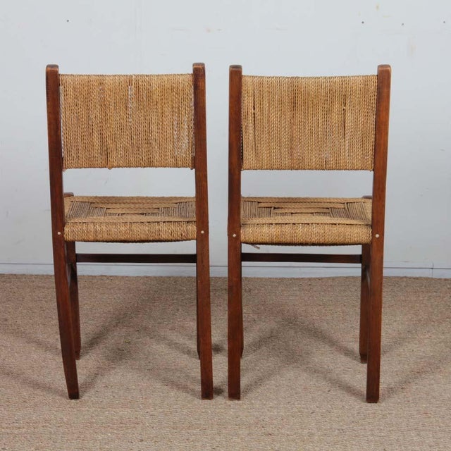 1940s Rustic Wooden and Rope Chairs, 1940s, Set of 2 For Sale - Image 5 of 6