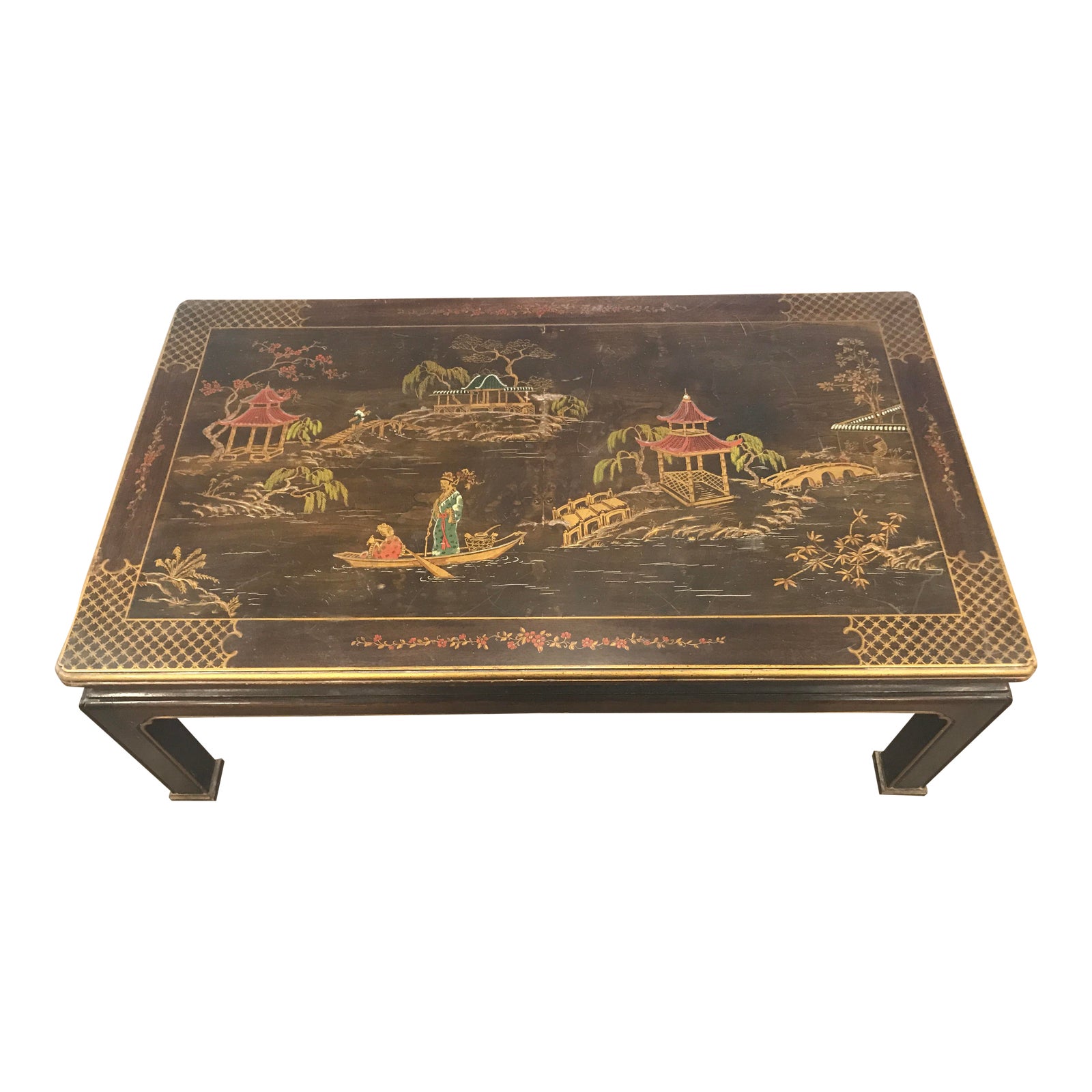 Henredon Asian Chinoiserie Inlaid Coffee Table Chairish