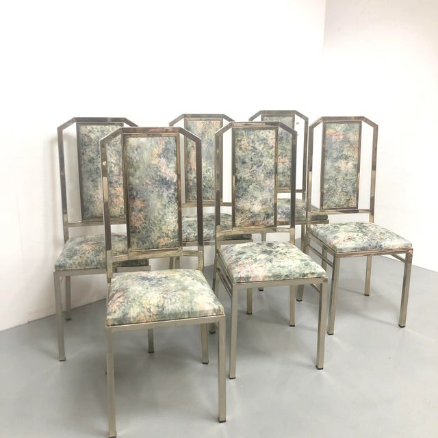 Set of 6 Chromed Steel Dining Chairs 1980s | Jc Mahey For Sale - Image 11 of 11