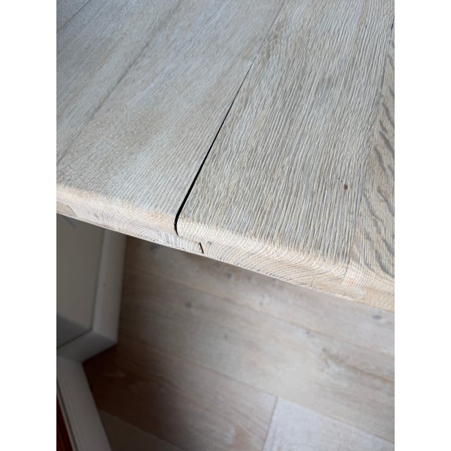 20th C. French Solid Oak Trestle Table - Antique Dining Room Table For Sale - Image 13 of 13