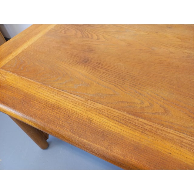 Large Vintage Brutalist Table in Oak, 1960s For Sale - Image 16 of 18