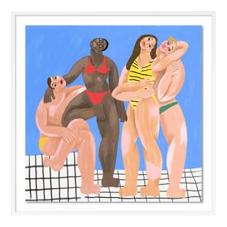 La Piscine by Cedric Pierre-Bez, Art Print in White Frame, Small For Sale