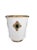 Mid-Century Modern 1960s Ugo Zaccagnini White & Gold Jeweled Italian Hollywood Regency Pottery Cachepot For Sale - Image 3 of 6