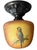 Circa 1920’s Hand Painted Parrot and Vines Ceiling Light For Sale In Los Angeles - Image 6 of 8