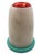 Mid 20th Century Multicolored Alabaster Candlestick Holder W/ Red and Teal Accent For Sale - Image 4 of 8