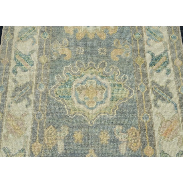Turkish Oushak Runner Rug 2'8" x 12'2" #17214 For Sale - Image 4 of 8