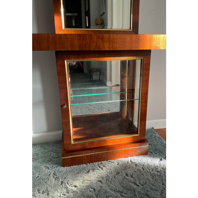 Glass Vintage Mid Century Mirrored Hall Console For Sale - Image 7 of 8