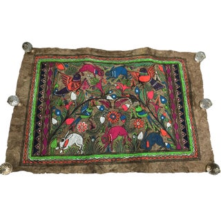 Vintage Amate Mexican Painting on Bark Paper For Sale