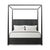 The sleek, minimalist canopy frame in Silent&nbsp;Black adds a touch of sophistication, while the satin brass finish...