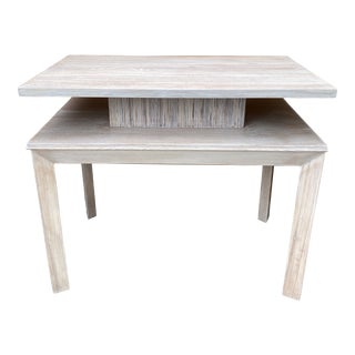 Whitewashed Side Table by Paul Frankl For Sale