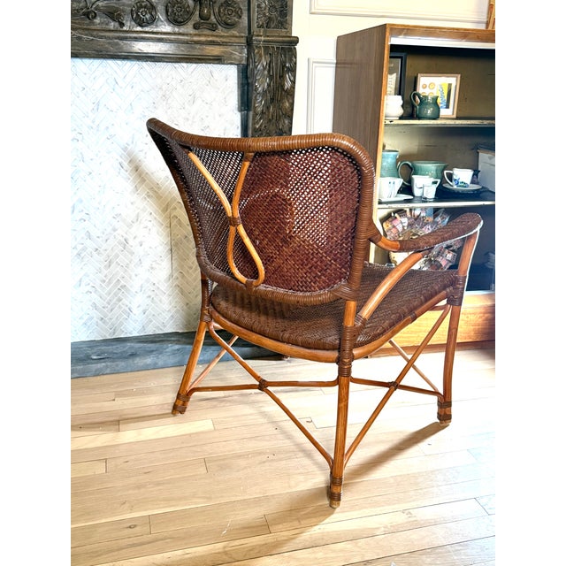 Mid-Century Modern 1950s Vintage Rattan Lounge Chair – Mid Century Modern For Sale - Image 3 of 5