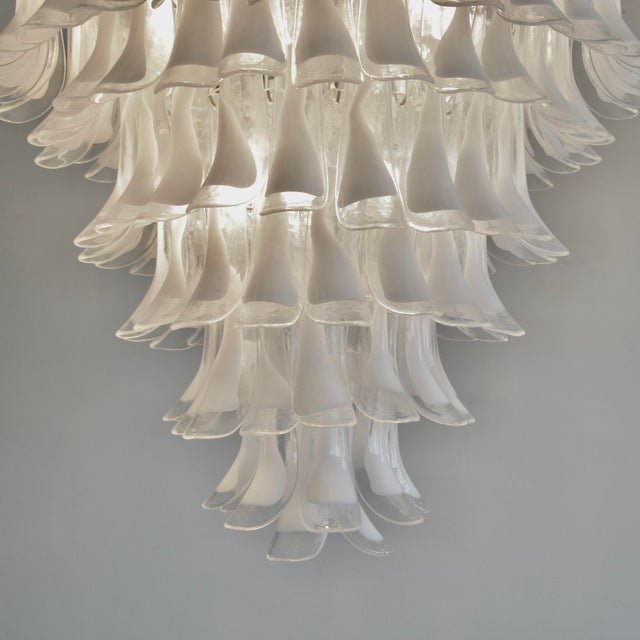 Large Murano Glass Saddle Chandelier, 1980s For Sale - Image 4 of 6