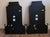 Ornamental & Decorative Materials Pair Uttermost Black & Bronze Faux Bamboo Pagoda Mirrors For Sale - Image 7 of 8