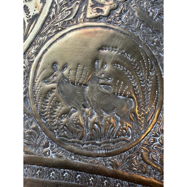 Antique Brass Tray For Sale - Image 4 of 6