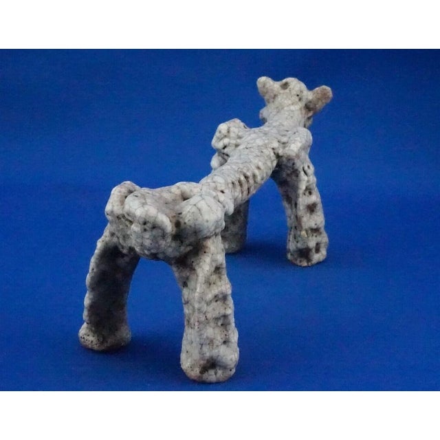Carlo Zauli School, Stylized Dog, Italy, 1920s, Acid-Treated Ceramic For Sale - Image 6 of 18