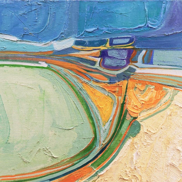 'Abstracted Landscape' by Virginia Wood, 1968, New York, Art Students League, Boulder, Bay Area Woman Artist For Sale In Monterey, CA - Image 6 of 9